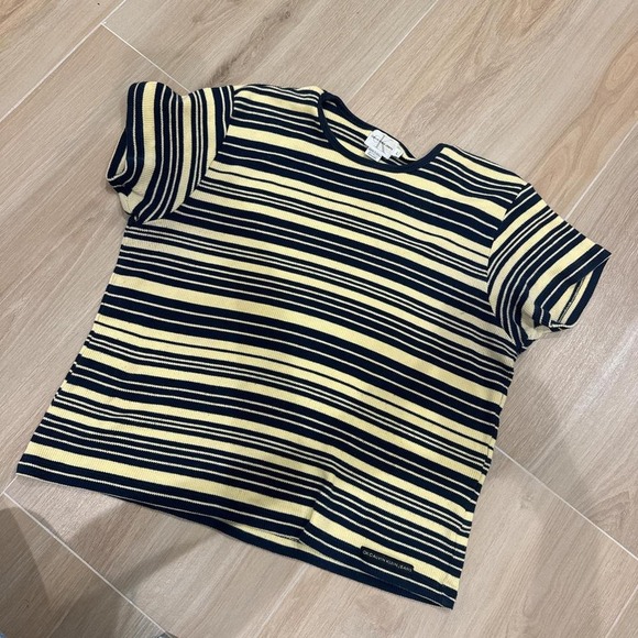 Calvin Klein Jeans Other - Vintage Calvin Klein jeans knit yellow and black striped t-shirt